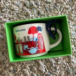 ENGLAND Starbucks You Are Here Mini Ornament 2oz Collectible Mug Souvenir